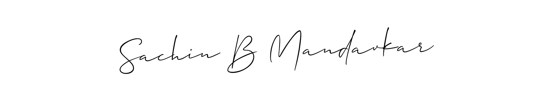 You should practise on your own different ways (Allison_Script) to write your name (Sachin B Mandavkar) in signature. don't let someone else do it for you. Sachin B Mandavkar signature style 2 images and pictures png