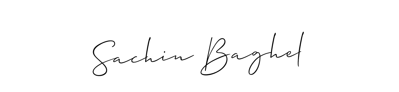 How to make Sachin Baghel name signature. Use Allison_Script style for creating short signs online. This is the latest handwritten sign. Sachin Baghel signature style 2 images and pictures png