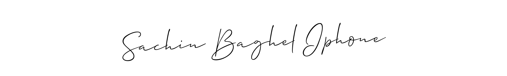 Make a beautiful signature design for name Sachin Baghel Iphone. With this signature (Allison_Script) style, you can create a handwritten signature for free. Sachin Baghel Iphone signature style 2 images and pictures png