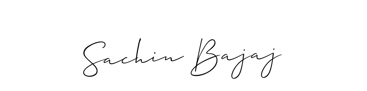 Design your own signature with our free online signature maker. With this signature software, you can create a handwritten (Allison_Script) signature for name Sachin Bajaj. Sachin Bajaj signature style 2 images and pictures png