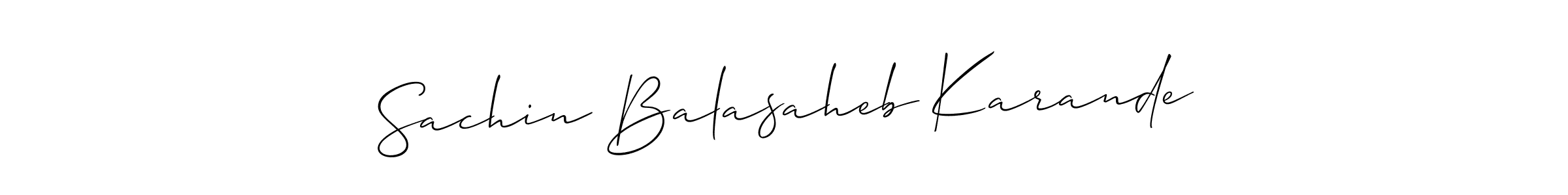 It looks lik you need a new signature style for name Sachin Balasaheb Karande. Design unique handwritten (Allison_Script) signature with our free signature maker in just a few clicks. Sachin Balasaheb Karande signature style 2 images and pictures png