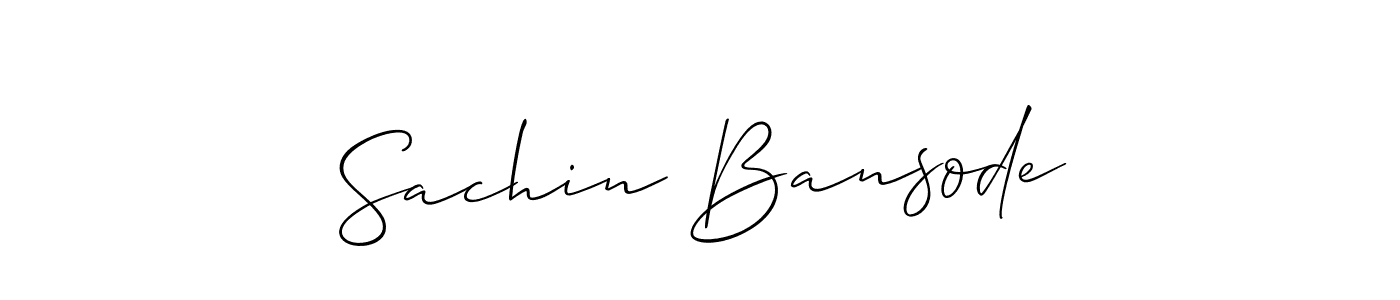 Create a beautiful signature design for name Sachin Bansode. With this signature (Allison_Script) fonts, you can make a handwritten signature for free. Sachin Bansode signature style 2 images and pictures png