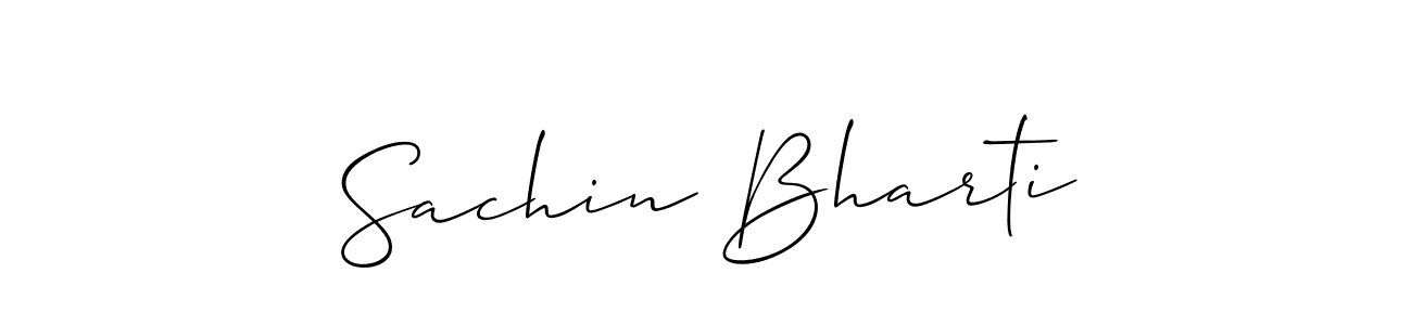 Make a beautiful signature design for name Sachin Bharti. With this signature (Allison_Script) style, you can create a handwritten signature for free. Sachin Bharti signature style 2 images and pictures png