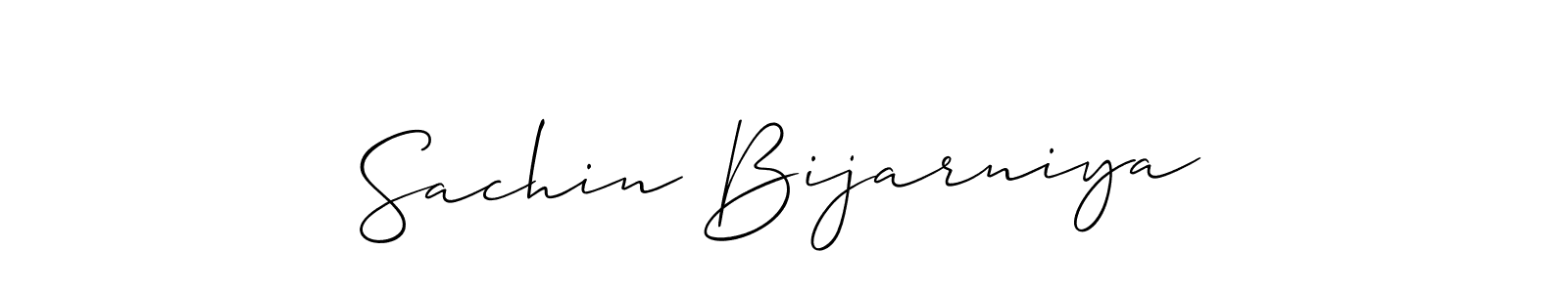 How to make Sachin Bijarniya name signature. Use Allison_Script style for creating short signs online. This is the latest handwritten sign. Sachin Bijarniya signature style 2 images and pictures png
