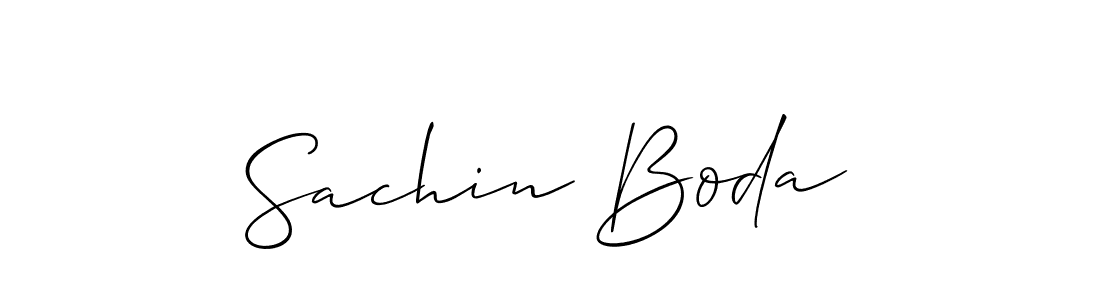 Make a beautiful signature design for name Sachin Boda. With this signature (Allison_Script) style, you can create a handwritten signature for free. Sachin Boda signature style 2 images and pictures png