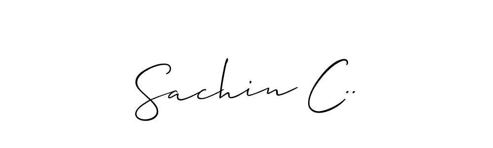 Design your own signature with our free online signature maker. With this signature software, you can create a handwritten (Allison_Script) signature for name Sachin C... Sachin C.. signature style 2 images and pictures png