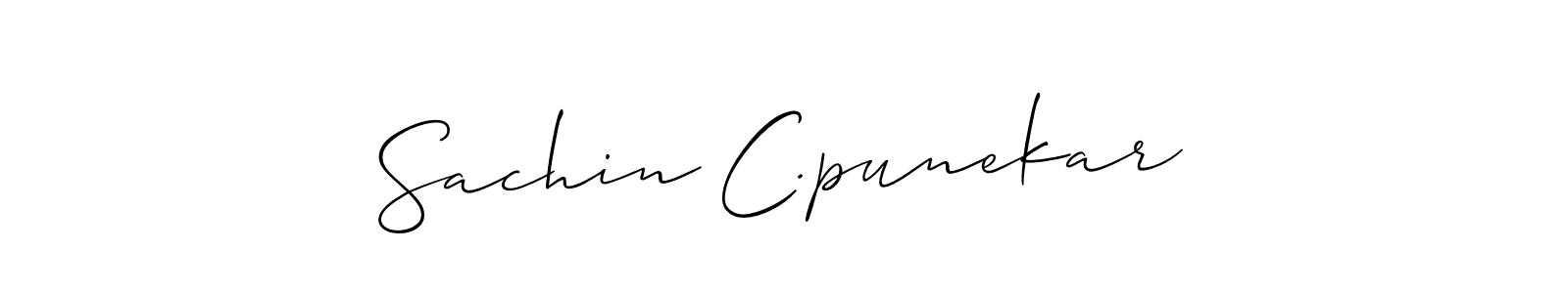 Once you've used our free online signature maker to create your best signature Allison_Script style, it's time to enjoy all of the benefits that Sachin C.punekar name signing documents. Sachin C.punekar signature style 2 images and pictures png