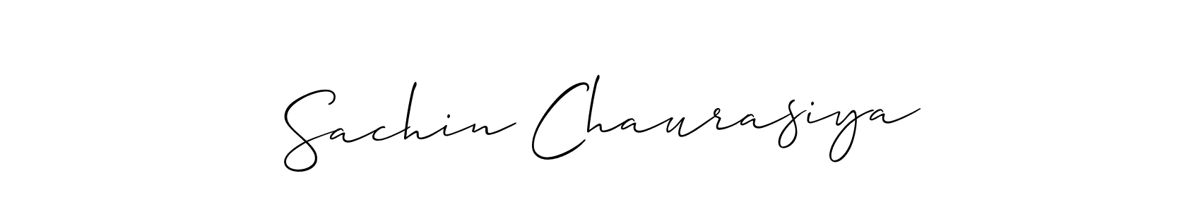 How to make Sachin Chaurasiya signature? Allison_Script is a professional autograph style. Create handwritten signature for Sachin Chaurasiya name. Sachin Chaurasiya signature style 2 images and pictures png
