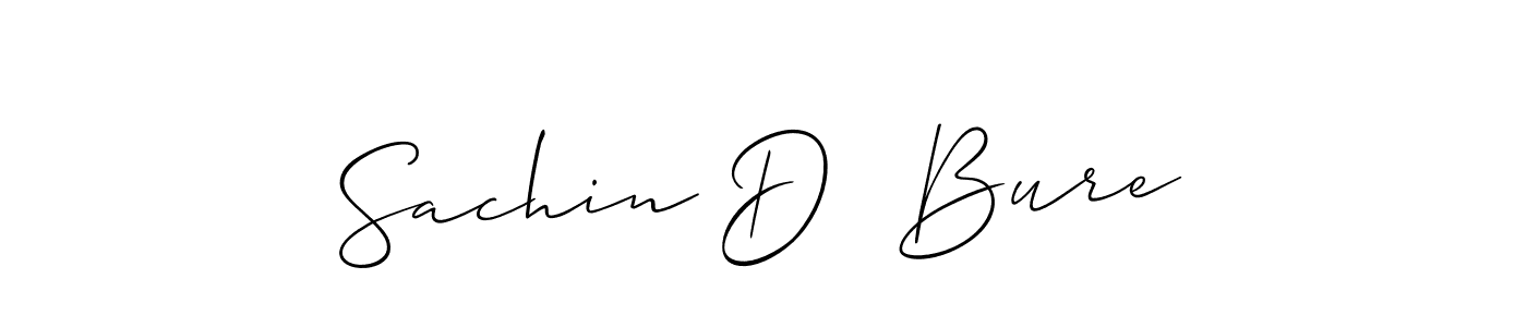 You should practise on your own different ways (Allison_Script) to write your name (Sachin D  Bure) in signature. don't let someone else do it for you. Sachin D  Bure signature style 2 images and pictures png