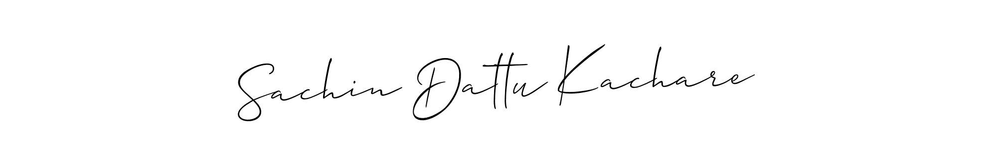 You should practise on your own different ways (Allison_Script) to write your name (Sachin Dattu Kachare) in signature. don't let someone else do it for you. Sachin Dattu Kachare signature style 2 images and pictures png