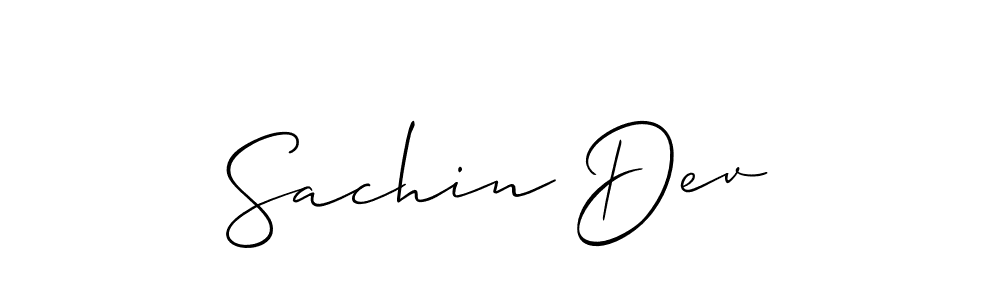 How to make Sachin Dev signature? Allison_Script is a professional autograph style. Create handwritten signature for Sachin Dev name. Sachin Dev signature style 2 images and pictures png