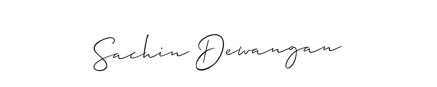 Also You can easily find your signature by using the search form. We will create Sachin Dewangan name handwritten signature images for you free of cost using Allison_Script sign style. Sachin Dewangan signature style 2 images and pictures png