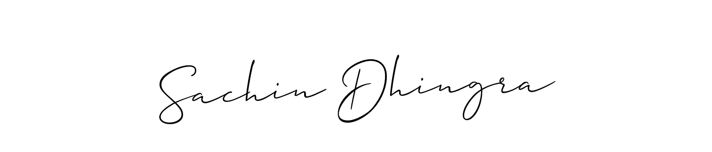 Design your own signature with our free online signature maker. With this signature software, you can create a handwritten (Allison_Script) signature for name Sachin Dhingra. Sachin Dhingra signature style 2 images and pictures png