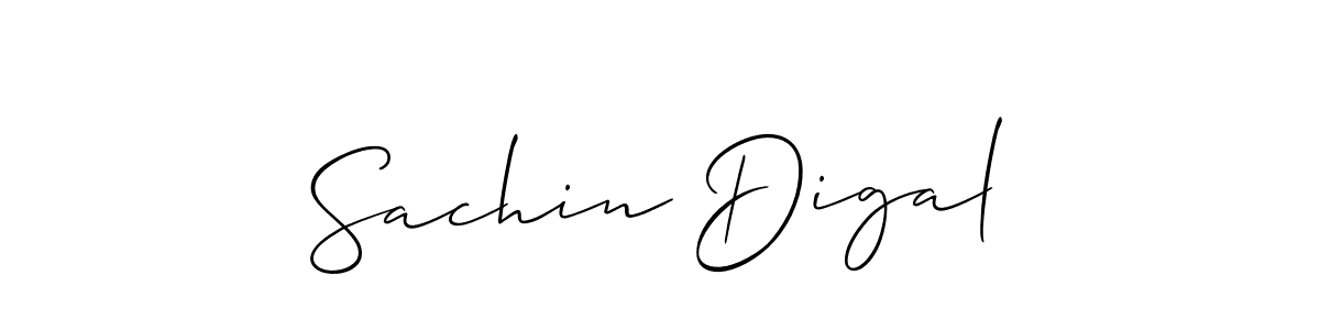 The best way (Allison_Script) to make a short signature is to pick only two or three words in your name. The name Sachin Digal include a total of six letters. For converting this name. Sachin Digal signature style 2 images and pictures png