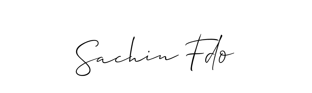 Create a beautiful signature design for name Sachin Fdo. With this signature (Allison_Script) fonts, you can make a handwritten signature for free. Sachin Fdo signature style 2 images and pictures png