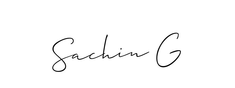 Create a beautiful signature design for name Sachin G. With this signature (Allison_Script) fonts, you can make a handwritten signature for free. Sachin G signature style 2 images and pictures png