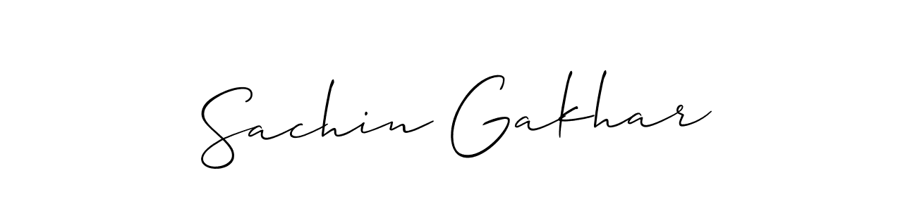 How to make Sachin Gakhar name signature. Use Allison_Script style for creating short signs online. This is the latest handwritten sign. Sachin Gakhar signature style 2 images and pictures png