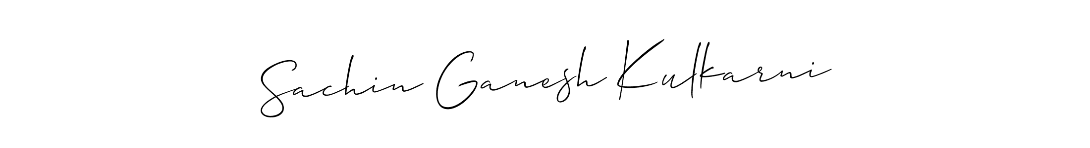 How to make Sachin Ganesh Kulkarni name signature. Use Allison_Script style for creating short signs online. This is the latest handwritten sign. Sachin Ganesh Kulkarni signature style 2 images and pictures png