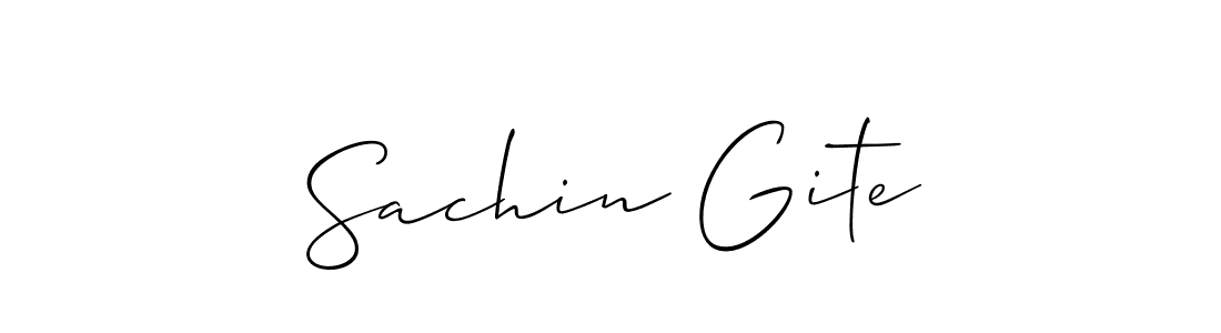 This is the best signature style for the Sachin Gite name. Also you like these signature font (Allison_Script). Mix name signature. Sachin Gite signature style 2 images and pictures png