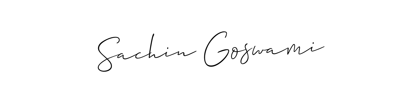 Create a beautiful signature design for name Sachin Goswami. With this signature (Allison_Script) fonts, you can make a handwritten signature for free. Sachin Goswami signature style 2 images and pictures png