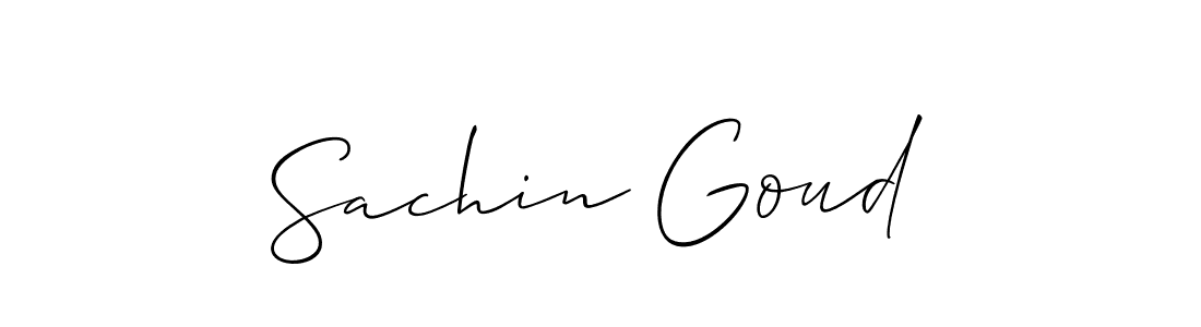 How to make Sachin Goud signature? Allison_Script is a professional autograph style. Create handwritten signature for Sachin Goud name. Sachin Goud signature style 2 images and pictures png
