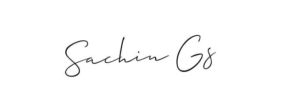 Also we have Sachin Gs name is the best signature style. Create professional handwritten signature collection using Allison_Script autograph style. Sachin Gs signature style 2 images and pictures png