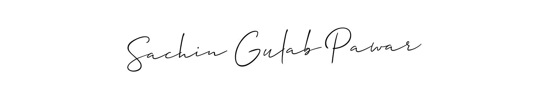 You should practise on your own different ways (Allison_Script) to write your name (Sachin Gulab Pawar) in signature. don't let someone else do it for you. Sachin Gulab Pawar signature style 2 images and pictures png