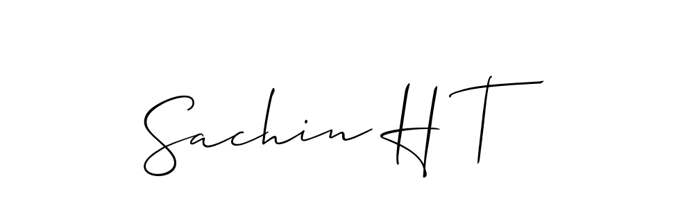 Sachin H T stylish signature style. Best Handwritten Sign (Allison_Script) for my name. Handwritten Signature Collection Ideas for my name Sachin H T. Sachin H T signature style 2 images and pictures png