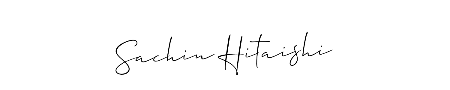 How to make Sachin Hitaishi signature? Allison_Script is a professional autograph style. Create handwritten signature for Sachin Hitaishi name. Sachin Hitaishi signature style 2 images and pictures png