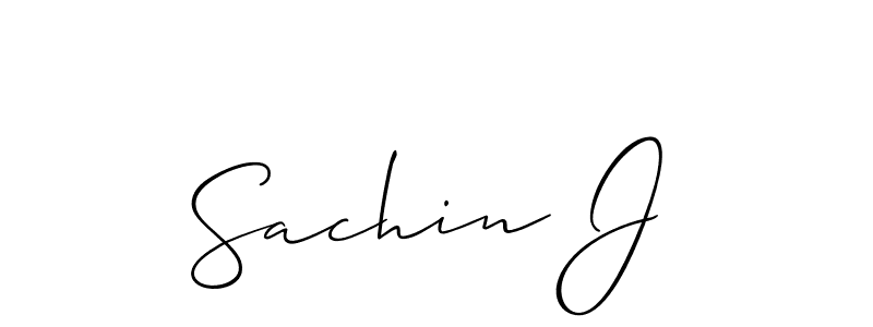 if you are searching for the best signature style for your name Sachin J. so please give up your signature search. here we have designed multiple signature styles  using Allison_Script. Sachin J signature style 2 images and pictures png