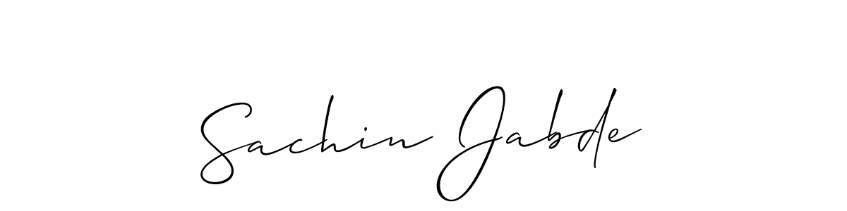 if you are searching for the best signature style for your name Sachin Jabde. so please give up your signature search. here we have designed multiple signature styles  using Allison_Script. Sachin Jabde signature style 2 images and pictures png