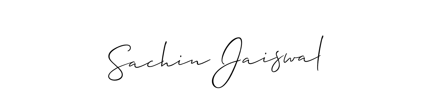 Use a signature maker to create a handwritten signature online. With this signature software, you can design (Allison_Script) your own signature for name Sachin Jaiswal. Sachin Jaiswal signature style 2 images and pictures png