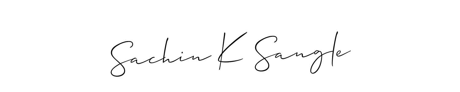 Create a beautiful signature design for name Sachin K Sangle. With this signature (Allison_Script) fonts, you can make a handwritten signature for free. Sachin K Sangle signature style 2 images and pictures png