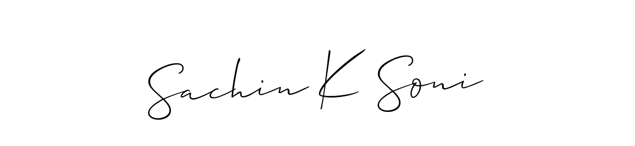 Allison_Script is a professional signature style that is perfect for those who want to add a touch of class to their signature. It is also a great choice for those who want to make their signature more unique. Get Sachin K Soni name to fancy signature for free. Sachin K Soni signature style 2 images and pictures png