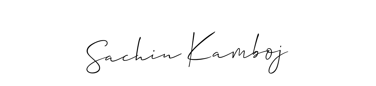 Make a beautiful signature design for name Sachin Kamboj. With this signature (Allison_Script) style, you can create a handwritten signature for free. Sachin Kamboj signature style 2 images and pictures png