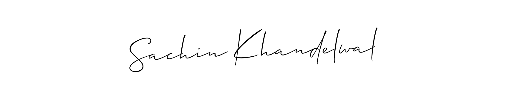 Sachin Khandelwal stylish signature style. Best Handwritten Sign (Allison_Script) for my name. Handwritten Signature Collection Ideas for my name Sachin Khandelwal. Sachin Khandelwal signature style 2 images and pictures png