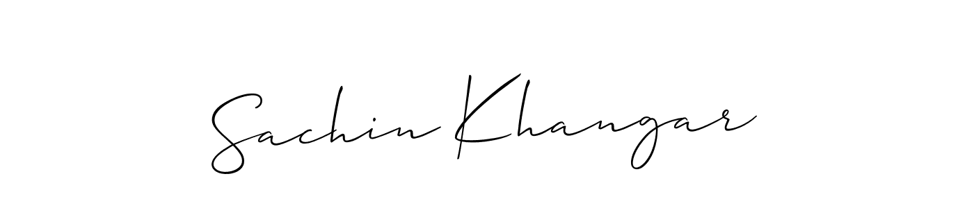 Use a signature maker to create a handwritten signature online. With this signature software, you can design (Allison_Script) your own signature for name Sachin Khangar. Sachin Khangar signature style 2 images and pictures png