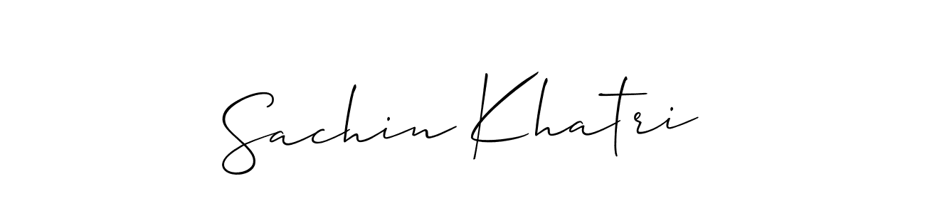 Allison_Script is a professional signature style that is perfect for those who want to add a touch of class to their signature. It is also a great choice for those who want to make their signature more unique. Get Sachin Khatri name to fancy signature for free. Sachin Khatri signature style 2 images and pictures png