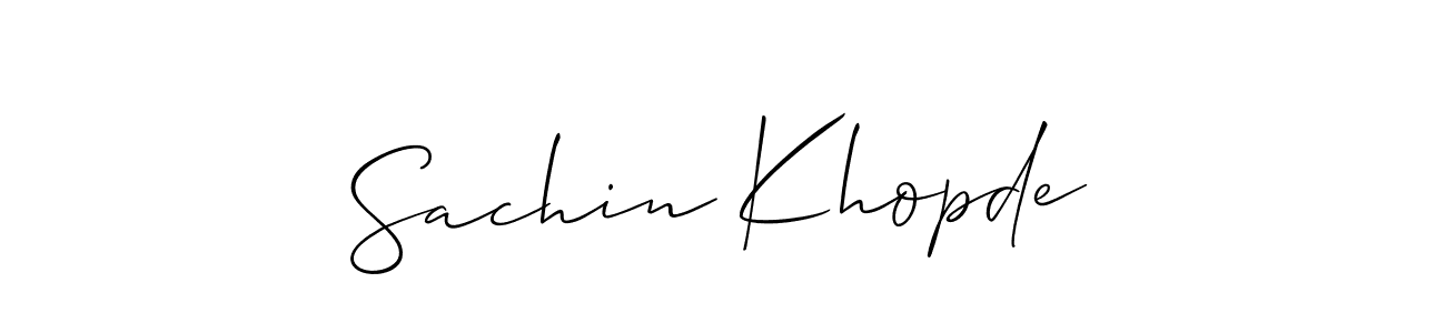 This is the best signature style for the Sachin Khopde name. Also you like these signature font (Allison_Script). Mix name signature. Sachin Khopde signature style 2 images and pictures png