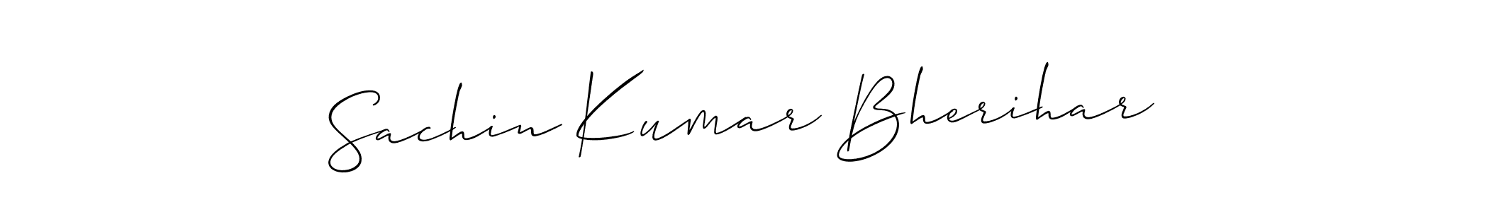 How to make Sachin Kumar Bherihar signature? Allison_Script is a professional autograph style. Create handwritten signature for Sachin Kumar Bherihar name. Sachin Kumar Bherihar signature style 2 images and pictures png