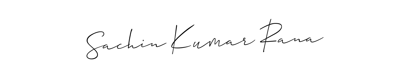 How to make Sachin Kumar Rana name signature. Use Allison_Script style for creating short signs online. This is the latest handwritten sign. Sachin Kumar Rana signature style 2 images and pictures png