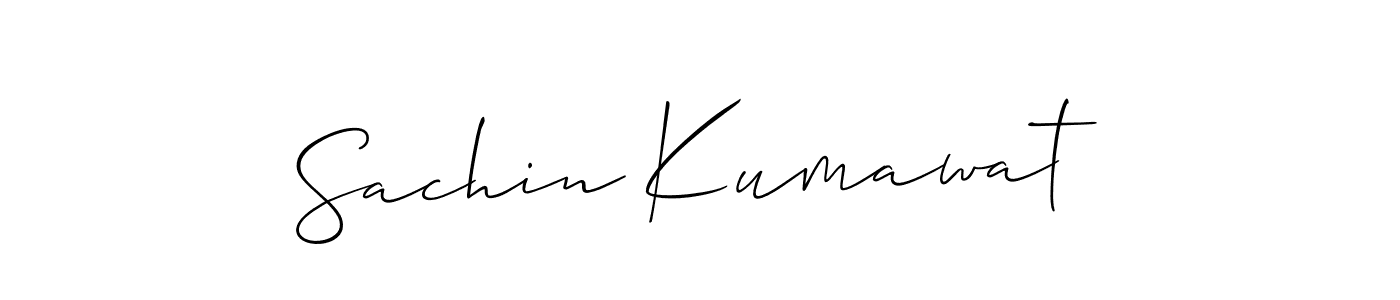 How to make Sachin Kumawat name signature. Use Allison_Script style for creating short signs online. This is the latest handwritten sign. Sachin Kumawat signature style 2 images and pictures png