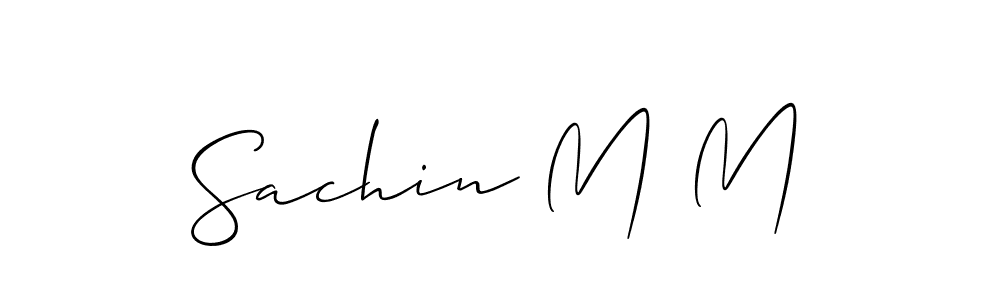 It looks lik you need a new signature style for name Sachin M M. Design unique handwritten (Allison_Script) signature with our free signature maker in just a few clicks. Sachin M M signature style 2 images and pictures png