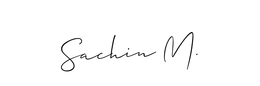 How to make Sachin M. signature? Allison_Script is a professional autograph style. Create handwritten signature for Sachin M. name. Sachin M. signature style 2 images and pictures png