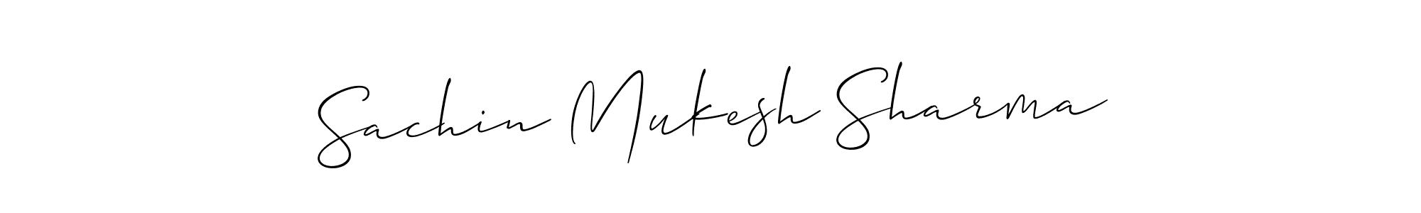 Use a signature maker to create a handwritten signature online. With this signature software, you can design (Allison_Script) your own signature for name Sachin Mukesh Sharma. Sachin Mukesh Sharma signature style 2 images and pictures png