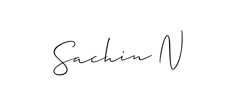 You should practise on your own different ways (Allison_Script) to write your name (Sachin N) in signature. don't let someone else do it for you. Sachin N signature style 2 images and pictures png