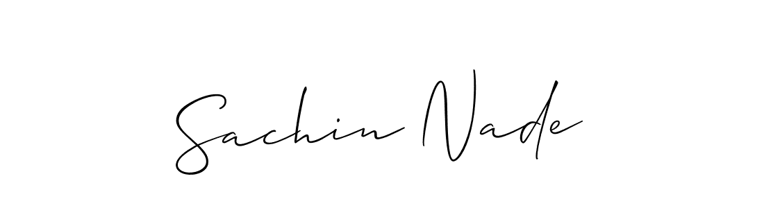 Sachin Nade stylish signature style. Best Handwritten Sign (Allison_Script) for my name. Handwritten Signature Collection Ideas for my name Sachin Nade. Sachin Nade signature style 2 images and pictures png