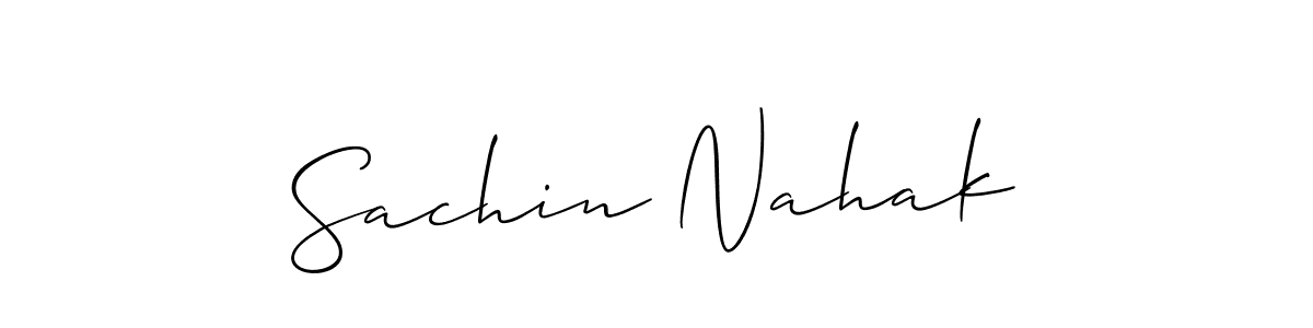 How to Draw Sachin Nahak signature style? Allison_Script is a latest design signature styles for name Sachin Nahak. Sachin Nahak signature style 2 images and pictures png