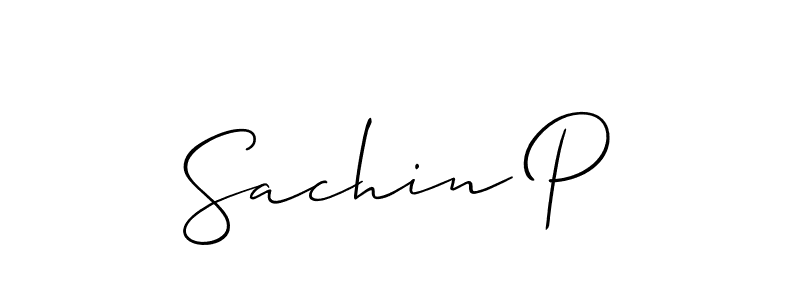 Create a beautiful signature design for name Sachin P. With this signature (Allison_Script) fonts, you can make a handwritten signature for free. Sachin P signature style 2 images and pictures png