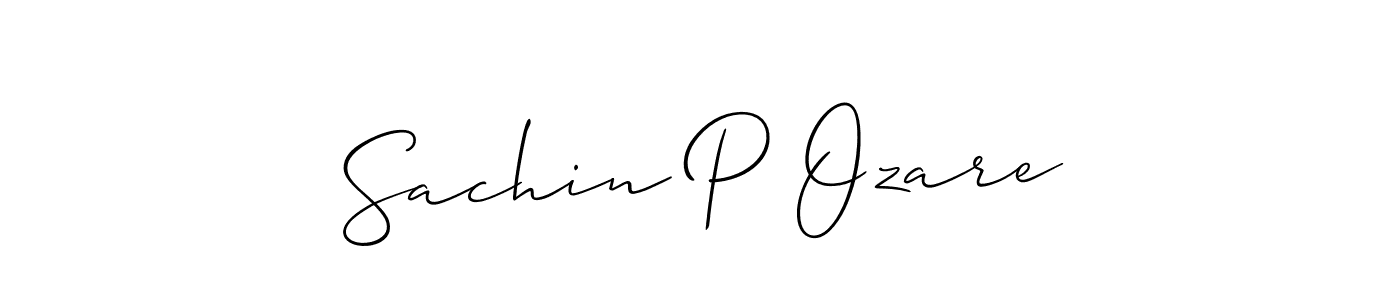 This is the best signature style for the Sachin P Ozare name. Also you like these signature font (Allison_Script). Mix name signature. Sachin P Ozare signature style 2 images and pictures png